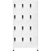 VidaXL Schließfachschrank Weiß 90x45x180 cm Stahl