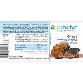 Bioherba Chaga Inonotus obliquus Tropfen Tinktur 50 ml