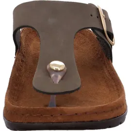 ROHDE Damen Zehentrenner Pantolette Leder Rodigo-D 5860, Größe:38 EU, Farbe:Grün