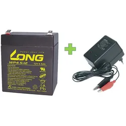 AGM BLEI AKKU BATTERIE 12V 4,5Ah + LADEGERÄT