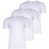 Lacoste Herren T-Shirts, 3er Pack - Essentials, Rundhals, Slim Fit, Baumwolle, einfarbig Weiß XL