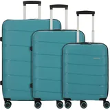 American Tourister air move 4 Rollen Kofferset 3-teilig teal