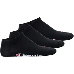Champion Unisex Sneaker Socken, 3er Pack - Sneaker Socken Basic, Logo Schwarz EU 39-42