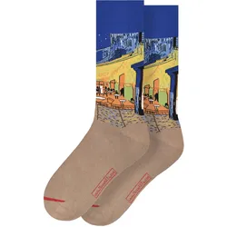 MuseARTa Unisex Socken Vincent van Gogh - Caféterasse am Abend