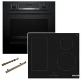 Bosch Backofen PYROLYSE TELESKOPAUSZUG + Induktionskochfeld autark 60cm