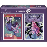 Educa - Packung mit 2 Puzzles mit je 500 Teilen | Disney Schurken und Prinzessin. Inklusive Fix Puzzle-Kleber. Maße: 34 x 48 cm. Ab 11 Jahren (20278)