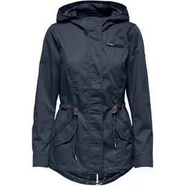 Only Parka ONLLORCA LIFE CANVAS PARKA CC OTW mit Kordelzug in der Taille blau M (38)