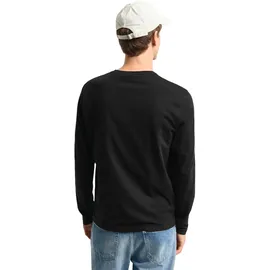 GANT Shield Langarm-T-Shirt Schwarz M