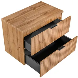 vente-unique Waschbeckenunterschrank hängend 80 x 0 x 0 cm Holzfarben hell