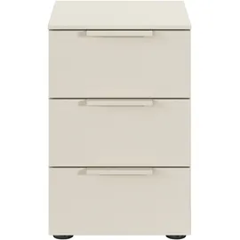 Rauch Nachttisch Nachtschrank Nachtkonsole Flipp, beige (champagner), B:40cm H:61cm T:42cm, Holzwerkstoff, Sideboards, mit 3 Schubladen und Soft-Close-Funktion