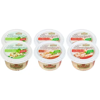Ponnath Hausmacher Griebenschmalz 200 g, verschiedene Sorten, 6er Pack