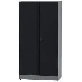 KÜPPER Hochschrank Stahl 91x180x45 cm schwarz abschließbar