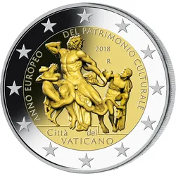 Vatikan 2018 2-Euro Gedenkmünze 'Europäisches Jahr des Kulturerbes“