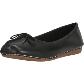CLARKS Freckle Ice Ballerinas Black Leather 41