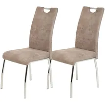 Hela Esszimmerstuhl Susi Mikrofaser vintage beige 2er Set