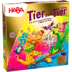 Spiel HABA "Tier auf Tier Deluxe - Doppelt hält besser: 2 Spiele in 1 Box", bunt, Spiele, Kinder, Holz, Pappe