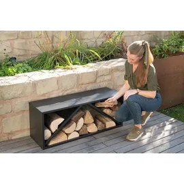Westmann Kaminholzregal 104 x 40 cm schwarz