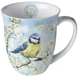 Ambiente Home Tasse 0,4 l Blau/Weiß/Gelb