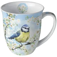 Ambiente Home Tasse 0,4 l Blau/Weiß/Gelb