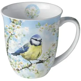 Ambiente Home Tasse 0,4 l Blau/Weiß/Gelb