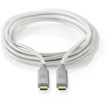 Nedis USB-C 2,00 m Silber