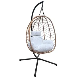 Svita Shelly Hängesessel mit Gestell Hängestuhl Hängesitz Hängekorb Natur