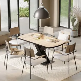 Vicco Chinto 120 x 76 x 80 cm schwarz/eiche rustikal