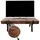Mendler HWC-L54 Fernsehtisch Lowboard 42x120x40cm Dunkle Wildeiche Holz/Metall/MDF