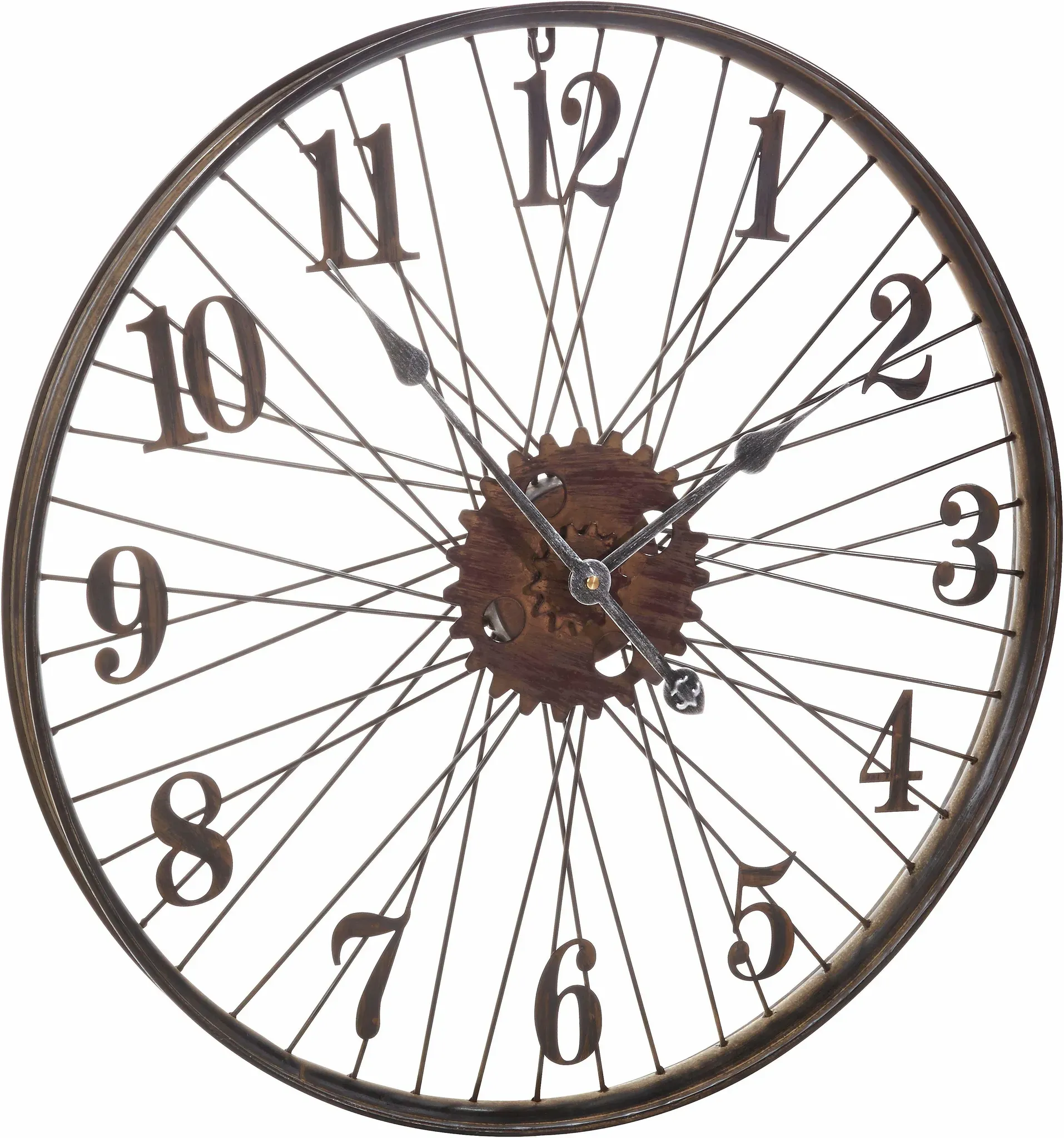 Wanduhr LOWELL, braun, Ø 60cm B/H/T: 4cm, Wanduhren, Wanduhr