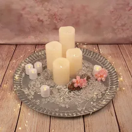 IDENA LED Teelichter 4 cm 12 St. weiß