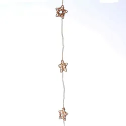 MARELIDA LED Lichterkette Sterne 20LED Dekolichterkette Draht Weihnachtsdeko kupfer