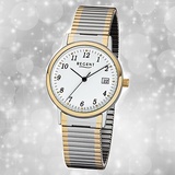 Regent Damen Herrenuhr silber gold Elegant Quarzuhr Analoguhr URF1015