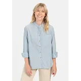 CAMEL ACTIVE Streifenbluse im Relaxed Fit in Blau-Weiß | Gr.: M