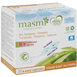 BIO Tampons Super Plus 100% Bio-Baumwoll 15 St
