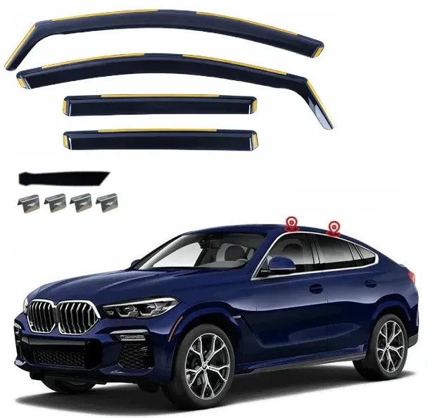 4-teiliges Set mit Windabweisern für BMW X6 G06 (2019–2025)