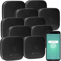 VisorTech Kompakter WLAN-Design-Rauchwarnmelder mit weltweiter App, schwarz