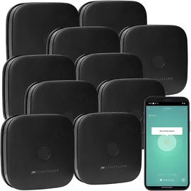VisorTech Kompakter WLAN-Design-Rauchwarnmelder mit weltweiter App, schwarz