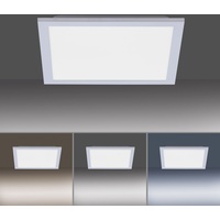 JUST LIGHT LED Deckenleuchte Flat silber 29,5 x 29,5