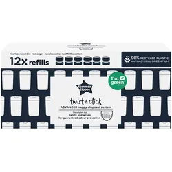 Tommee Tippee Twist & Click Nachfüllkassetten 12er Pack, grau