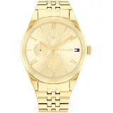 Tommy Hilfiger Multi Zifferblatt Quarz Uhr für Damen mit Goldfarben Edelstahlarmband - 1782592