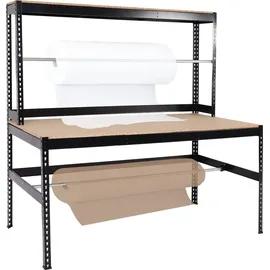 MCW Arbeitstisch Holz/Stahl 183x183x90cm schwarz