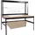 MCW Arbeitstisch Holz/Stahl 183x183x90cm schwarz