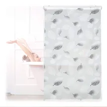 Relaxdays Duschrollo 100 x 240 cm schwarz-weiß