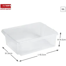 SUNWARE Drehstapel-Box Nesta 45,5 x 36 x 14,5 cm 1-tlg. transparent