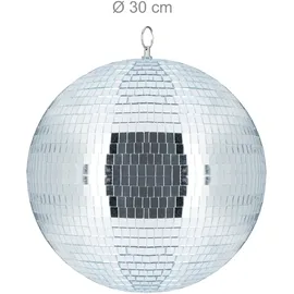 Relaxdays Discokugel silber Ø 30,0 cm, 1 St.