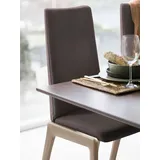 Polsterstuhl STRESSLESS "Laurel", braun (chocolate paloma, schwarz), B:57cm H:105cm T:60cm, Leder PALOMA: PALOMA ist ein durchgefärbtes Semianilin-Möbelleder mit natürlicher Narbung., Stühle, Polsterstuhl, High Back, Größe L, mit abgerundeten Beinen in Schwarz