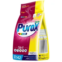 PUROX COLOR Waschpulver im Foliensack (142 Waschladungen) – Waschmittel für farbige Textilien, entfernt Flecken, umweltfreundlich, schutz vor Kalkablagerungen, 10 kg