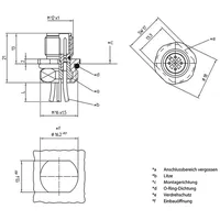 Lutronic 1239 Sensor-/Aktor-Einbausteckverbinder M12 Stecker, Einbau 0.50m Polzahl: 8