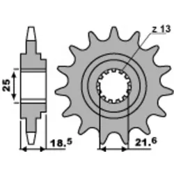 PBR Standard-Stahlkettenrad 2119 - 520