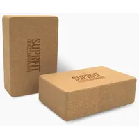 SF SUPRFIT Suprfit Yoga Block Kork Paar - Hergestellt aus hochwertigem, natürlichem Kork. Sicherer Halt bei jeder Übung, auch bei schweißtreibendem Training.